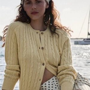 Doen Penrose Cardigan Lemon Chiffon